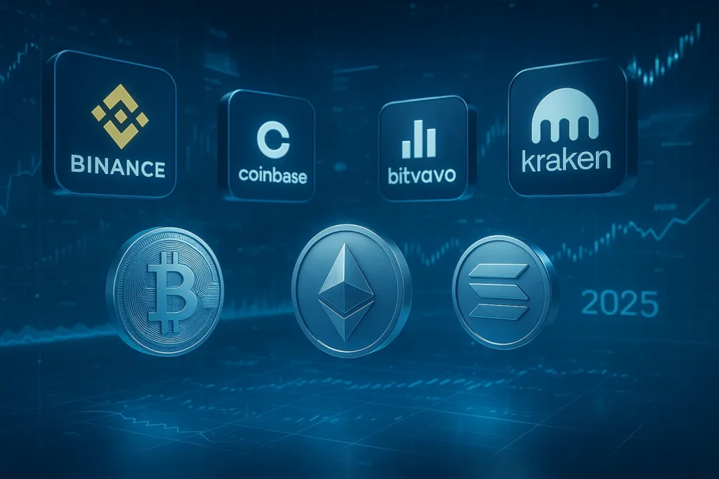 Die besten Krypto-Börsen 2025 im Vergleich: Welche Plattform passt zu dir? Die besten Krypto Börsen 2025 als digitale Zukunftsvision