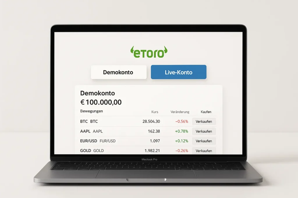 Demokonto bei eToro einrichten – Tutorial für Anfänger mit risikofreiem Übungskonto