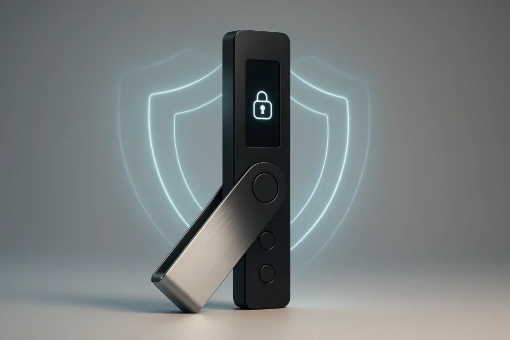 Ledger Nano X als zentrales Symbol für sichere Offline-Krypto-Verwahrung