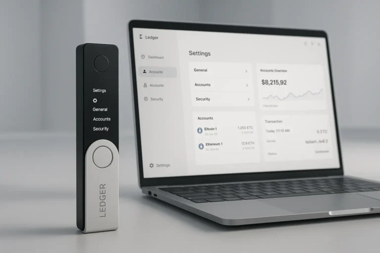 Startseite Ledger Wallet einrichten mit Ledger Live – Setup mit Laptop für sichere Hardware Wallet Nutzung“