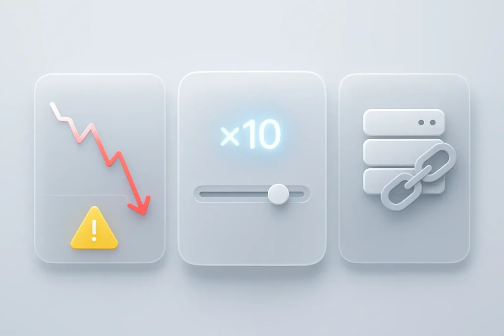 etoro copy trading risiken visualisiert ohne text – verlust, hebel, plattformabhängigkeit im apple-stil 2025