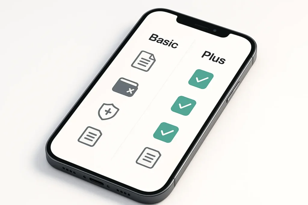 Finanzguru Erfahrungen 2025: Lohnt sich die App? Vergleich zwischen Finanzguru Basis- und Plus-Version auf dem Smartphone