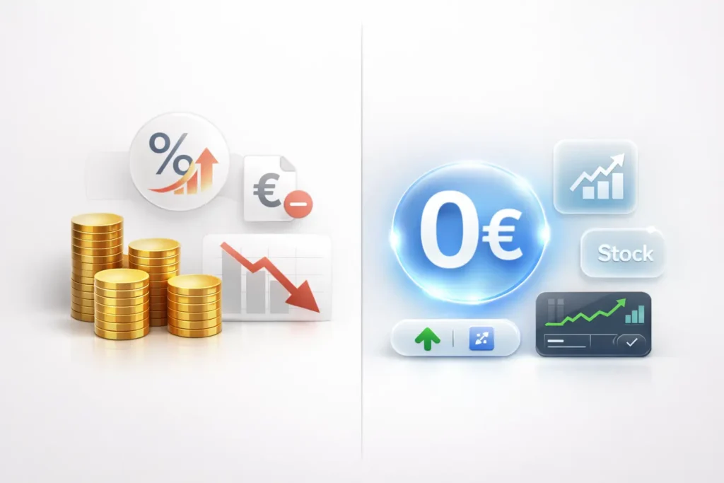 finanzen.net zero Kosten im Vergleich zu anderen Brokern – grafische Übersicht mit Fokus auf Ordergebühren und ETF-Handel