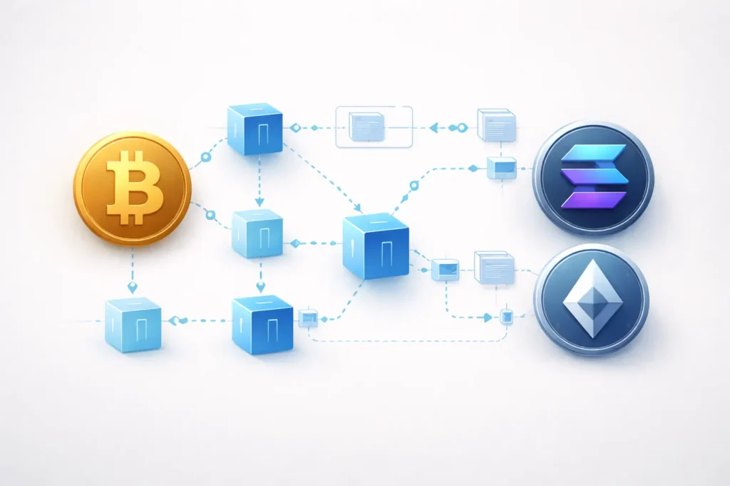Altcoins einfach erklärt wie funktionieren Altcoins mit Blockchain Netzwerk und Bitcoin sowie Altcoins Übersicht