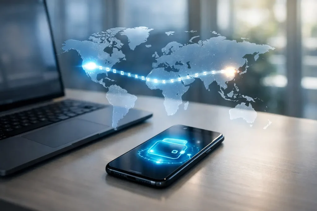 Wie funktioniert Kryptowährung– internationale Kryptowährung Überweisung über Blockchain-Technologie