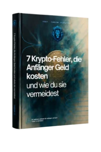 3D Buchcover mit Spiegelung für das kostenlose eBook „7 Krypto-Fehler, die Anfänger Geld kosten und wie du sie vermeidest“