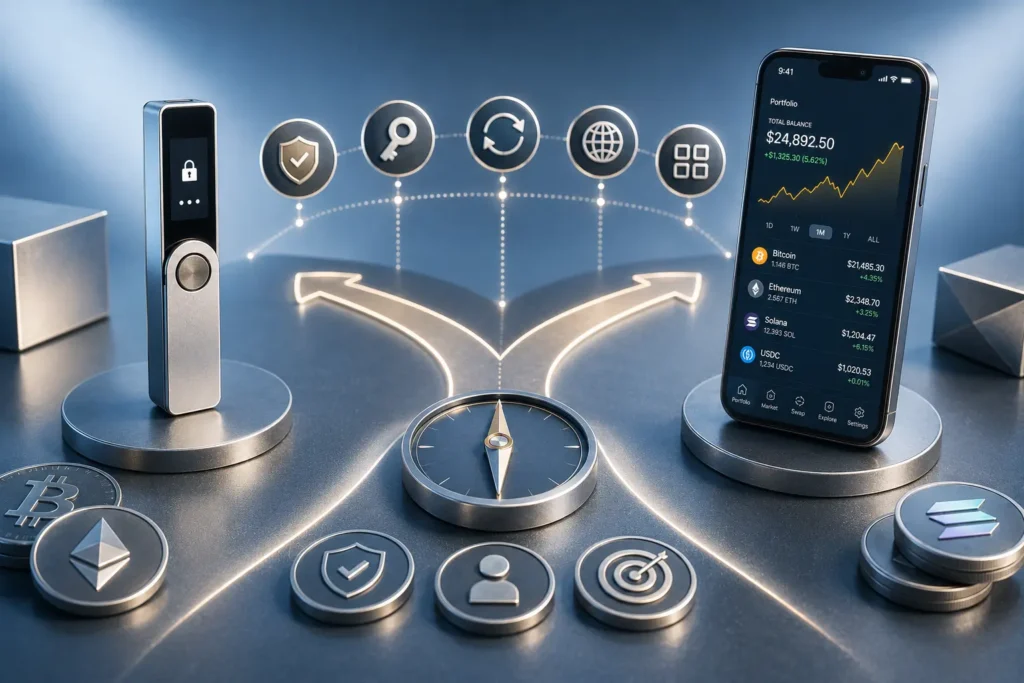 Krypto Wallet Vergleich 2026: Die besten Wallets für deinen Anwendungsfall Krypto Wallet Vergleich mit Entscheidungshilfe zur Auswahl der richtigen Hardware- oder Software-Wallet